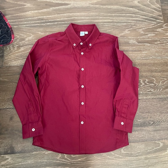 Vatpave Other - Classic Button-Down Boy’s Shirt in Deep Red